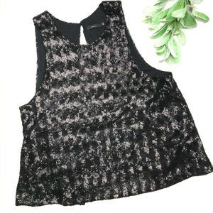 TALULA X Aritzia size Large black open back sequin